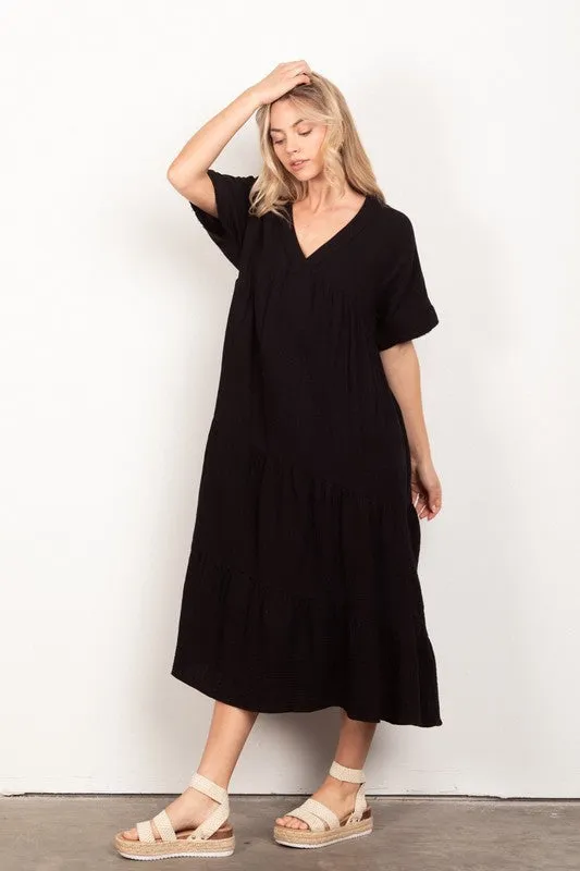 Cotton Gauze Midi Dress