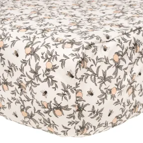 Crib fitted sheet - Honeybees by Solange Pilote