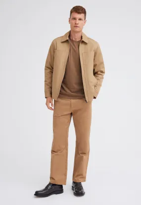 Cullin Italian Cotton Jacket - Nutmeg Beige