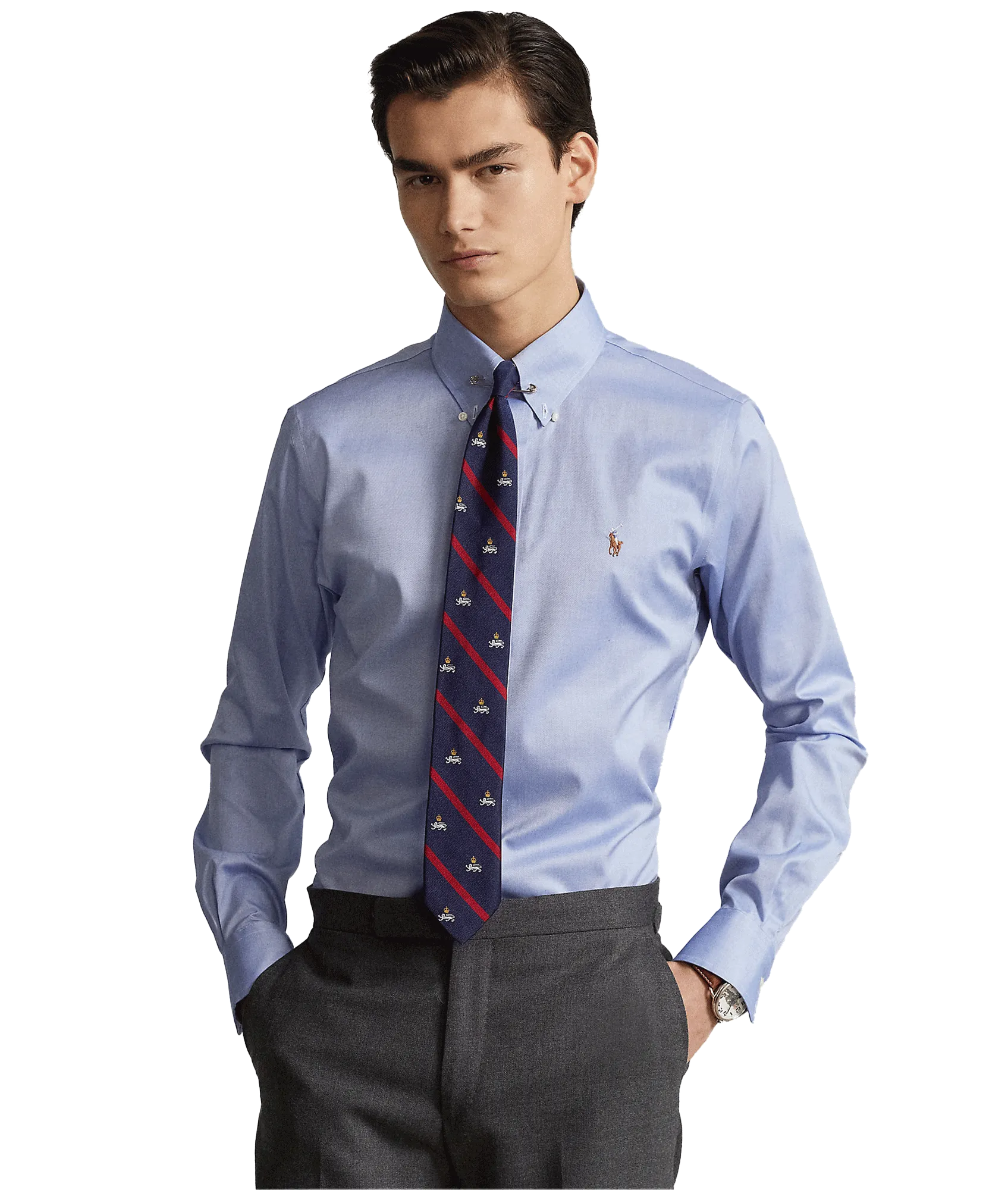 Custom Fit Oxford Shirt - Blue