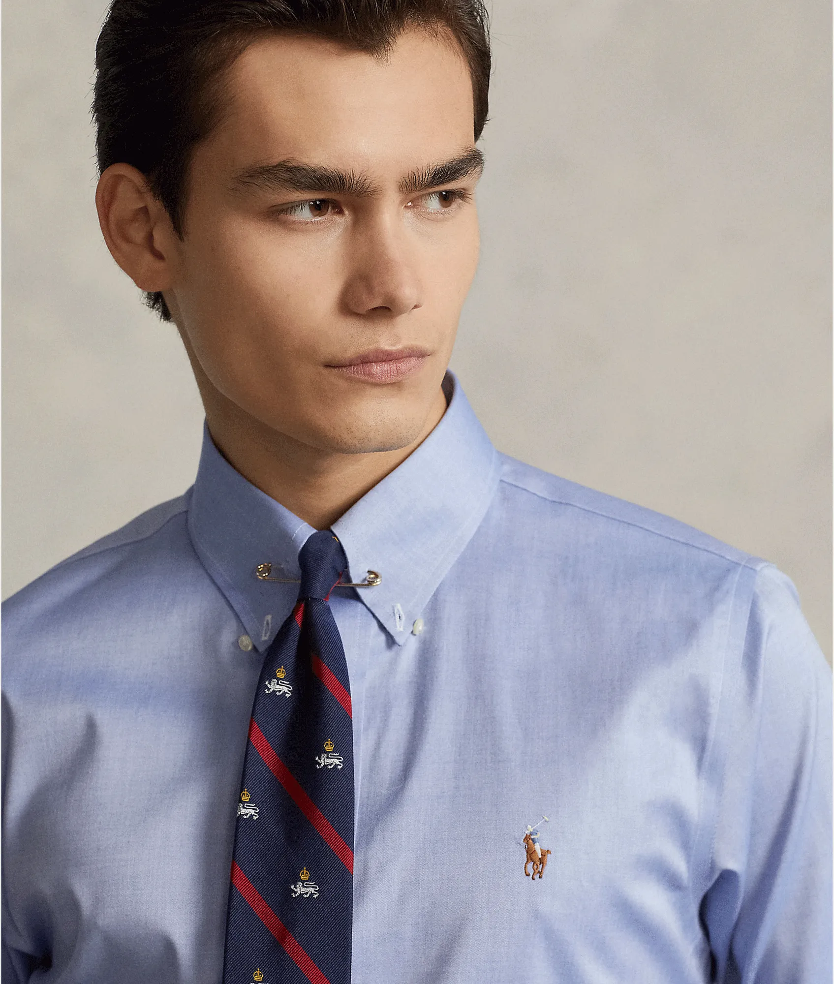 Custom Fit Oxford Shirt - Blue