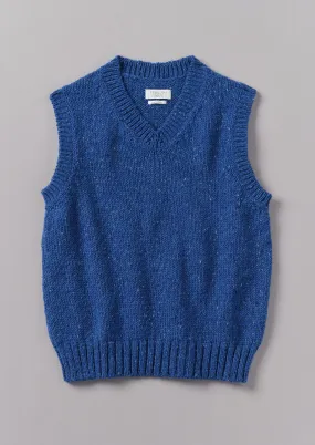 Donegal Wool Knitted Tank | Neptune Blue