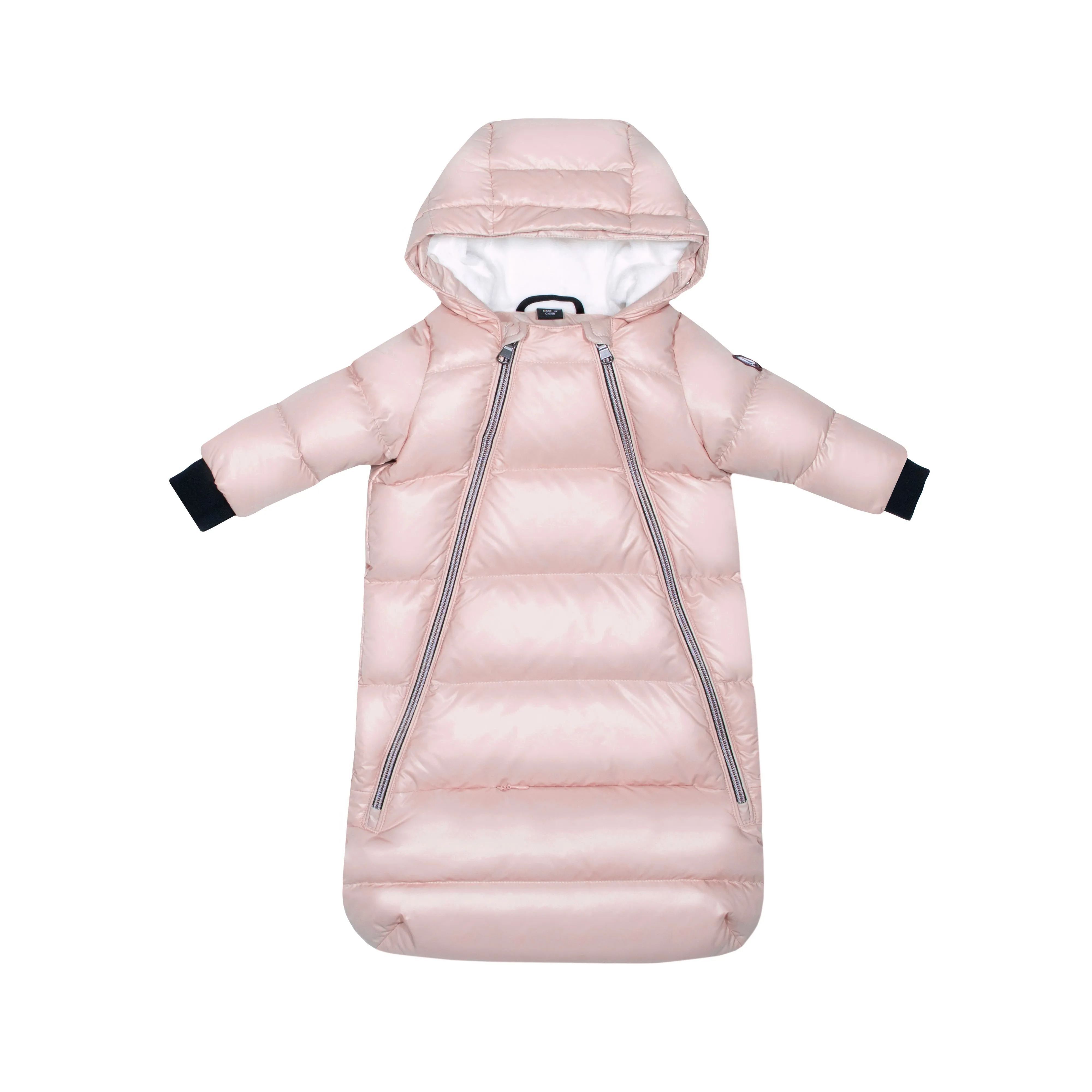 DOWN FUR SNOWSUIT PINK