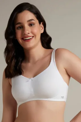 Dreamy comfort Non-Padded Non-Wired Cotton Bra - White