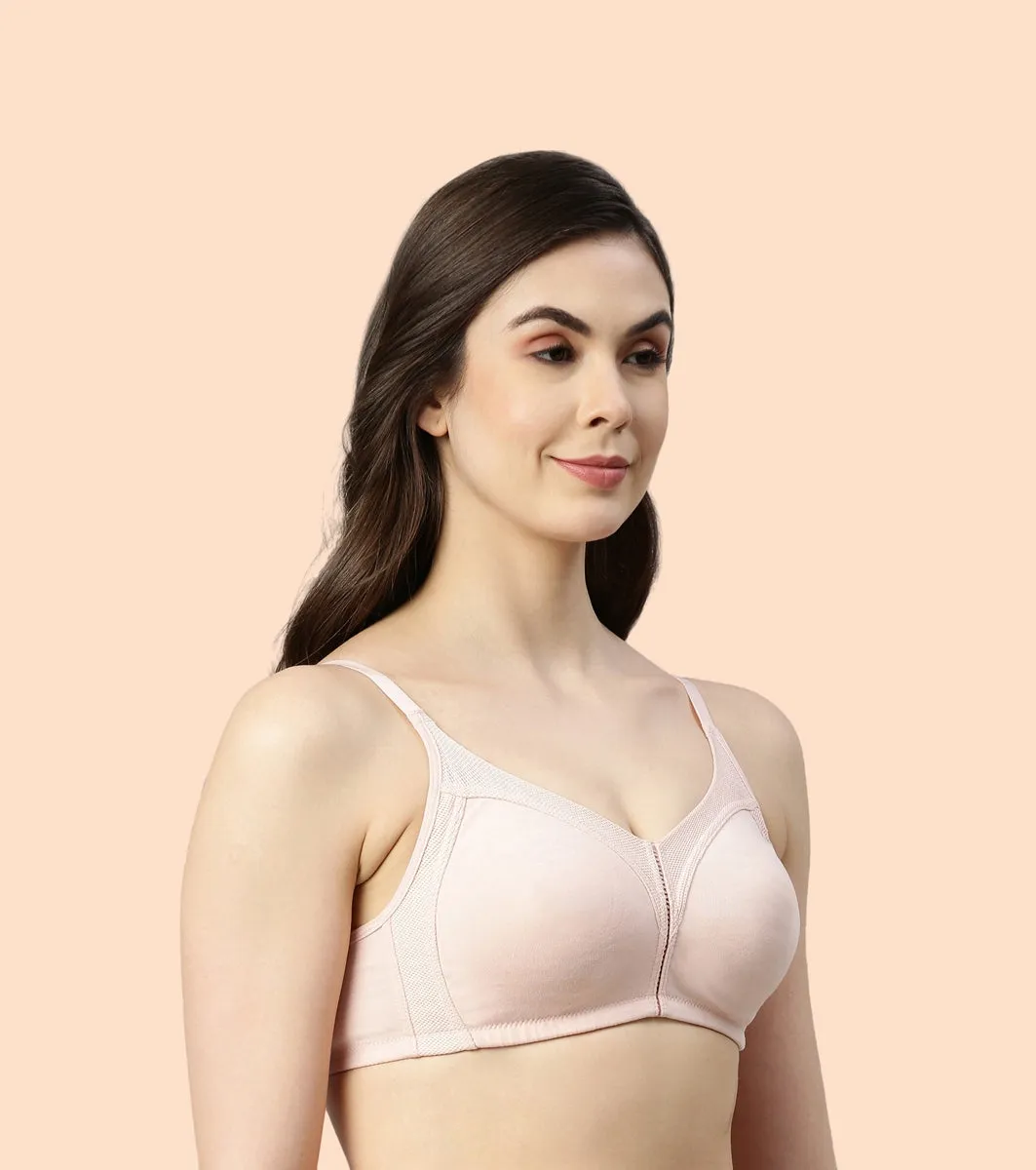 Enamor Fab-Cool A042 Side Support Shaper  Stretch Cotton Everyday Bra for Women- High Coverage, Non Padded and Wirefree