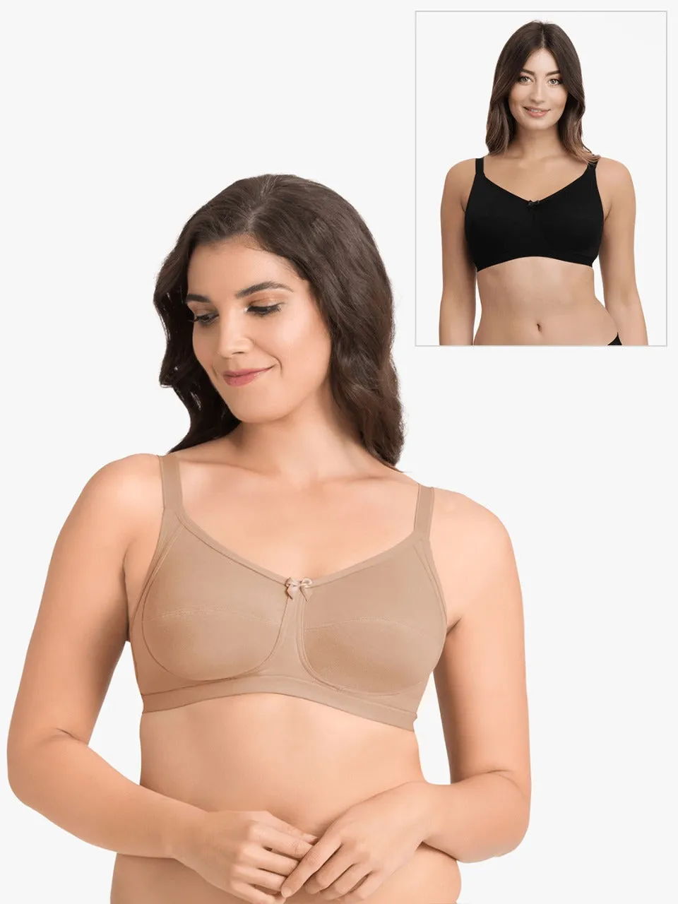 Essential Cotton Non-Wired Bra (Pack of 2)