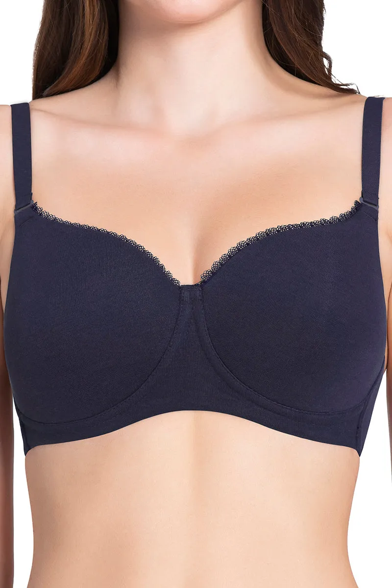 Essential Padded Wirefree Bra - Midnight Blue