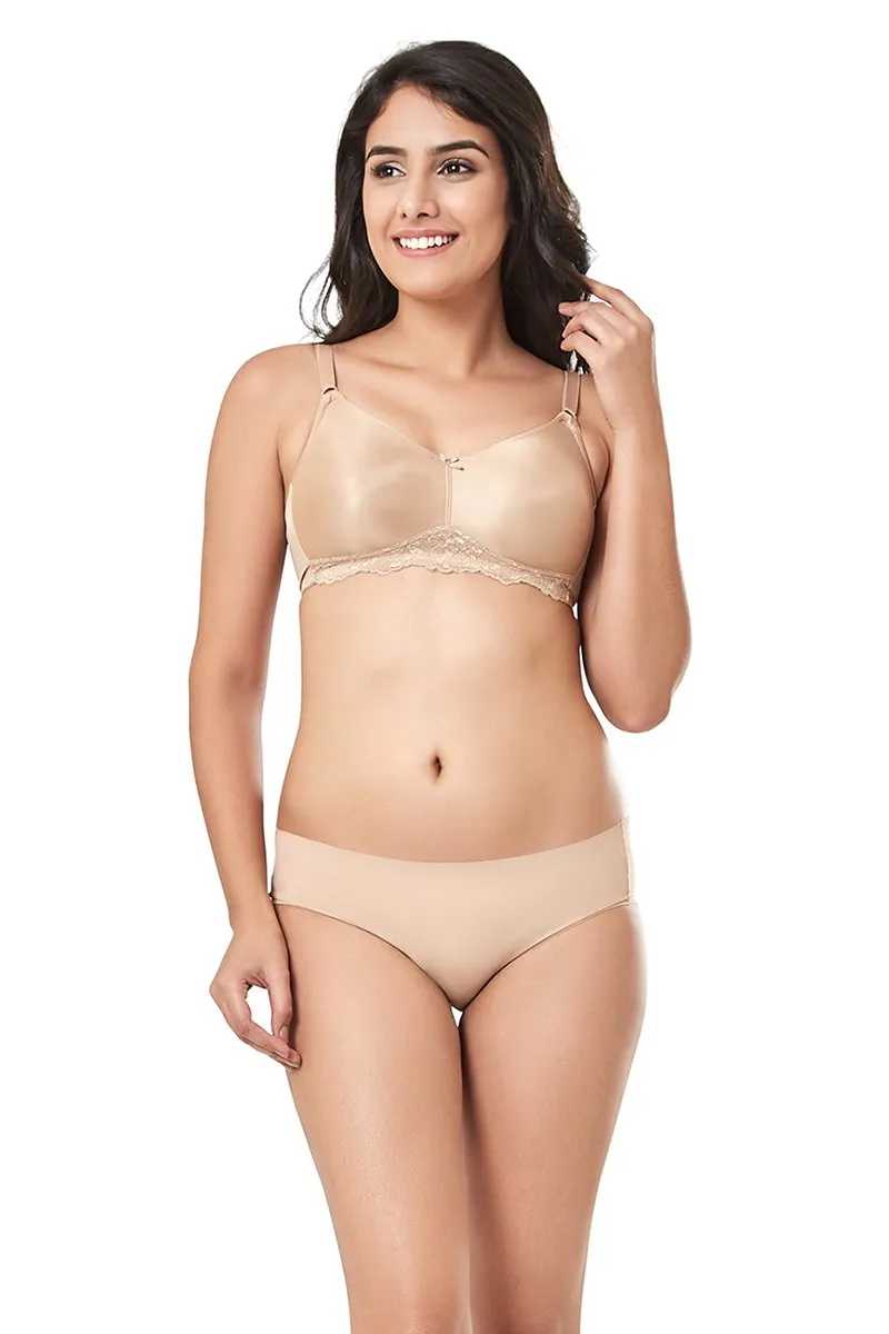 every de Contour Charm Non-Padded Non-Wired Full Cover Everyday Bra - Sandalwood