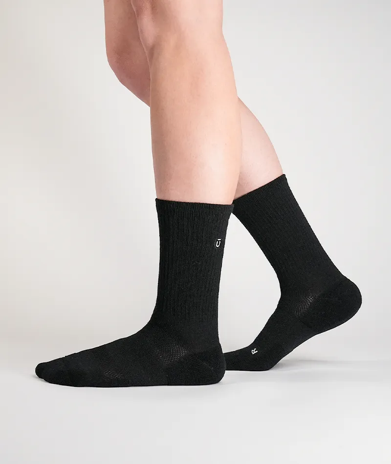 Everyday Merino Crew Socks Black