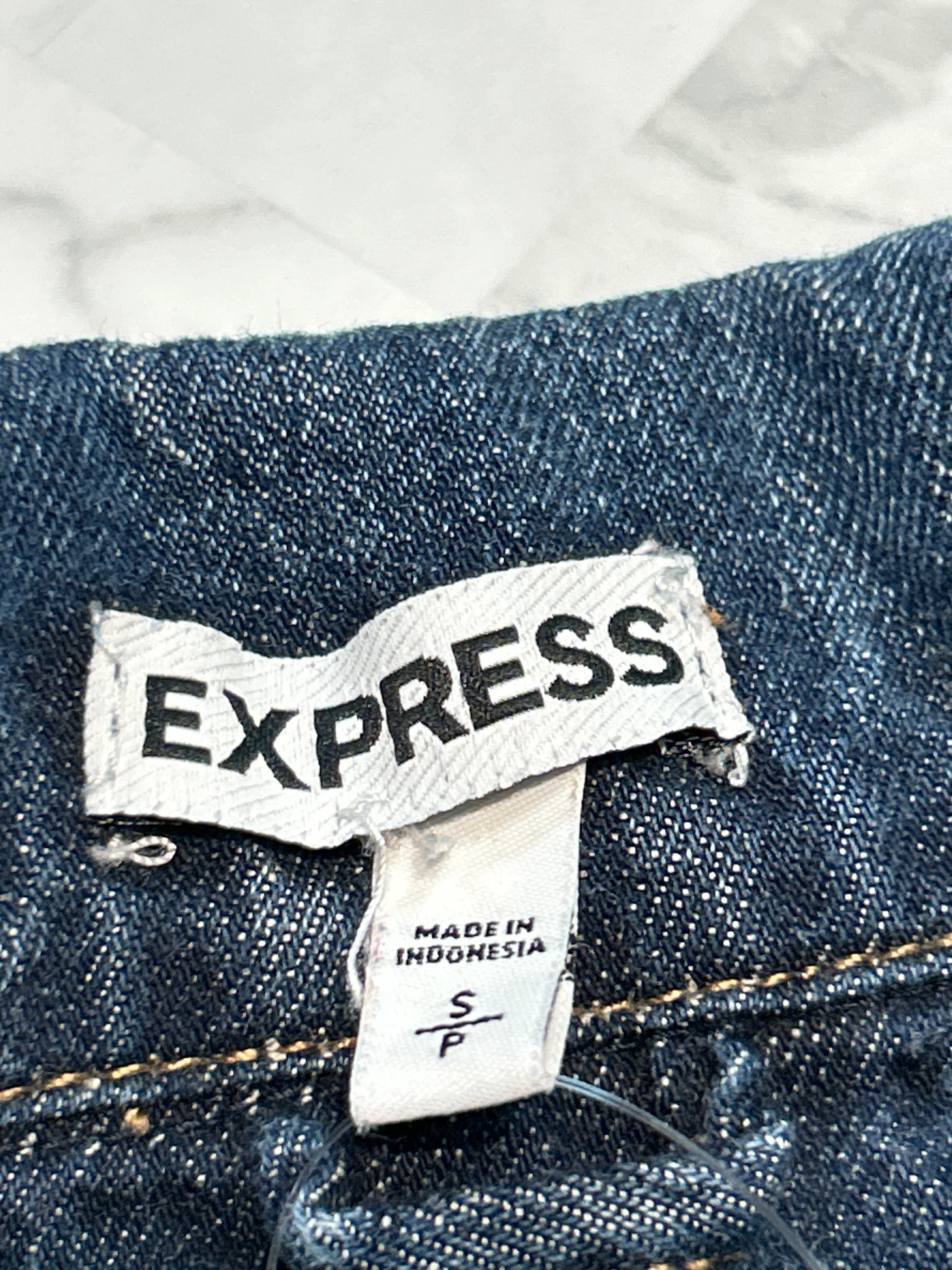 Express Denim Fitted Jacket, S