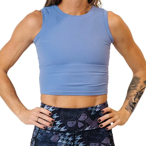 Fitted Crop Top | Blue