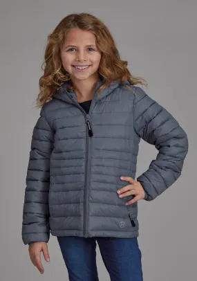 Girl's Roper Grey Parachute Western Jacket