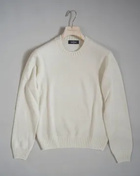 Gran Sasso Felted Cashmere Crewneck / Off-White