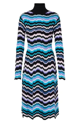 Greek Zigzag Midi Dress