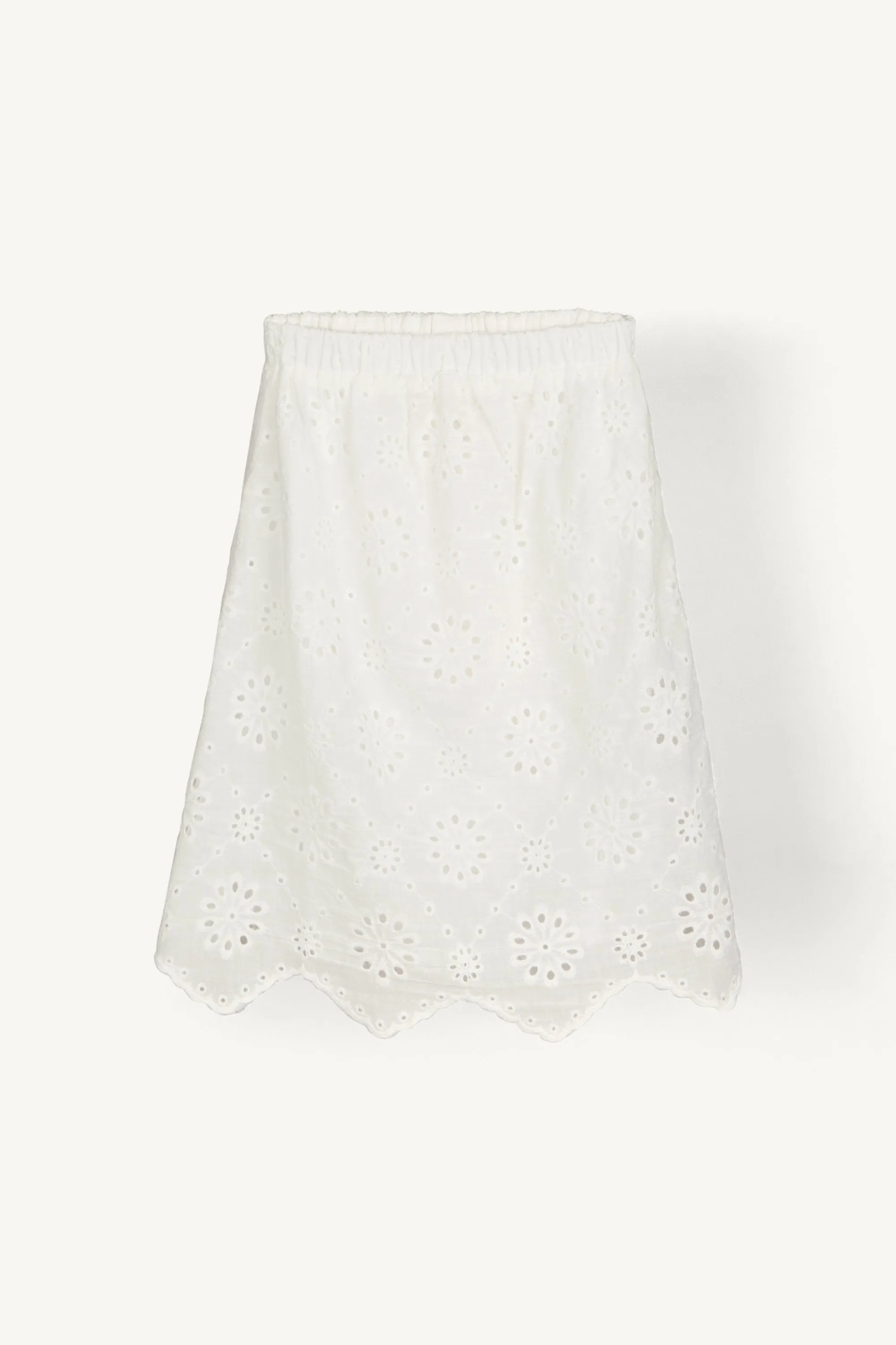 Halima White Eyelet Top & Skirt Set (Girls)