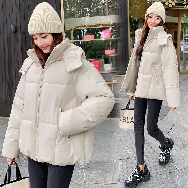 Hot Trade 2024 Winter New Korean Edition Women's Short Down Padded Jacket Thickened Hooded Women's Padded Jacket Student Padded Jacket