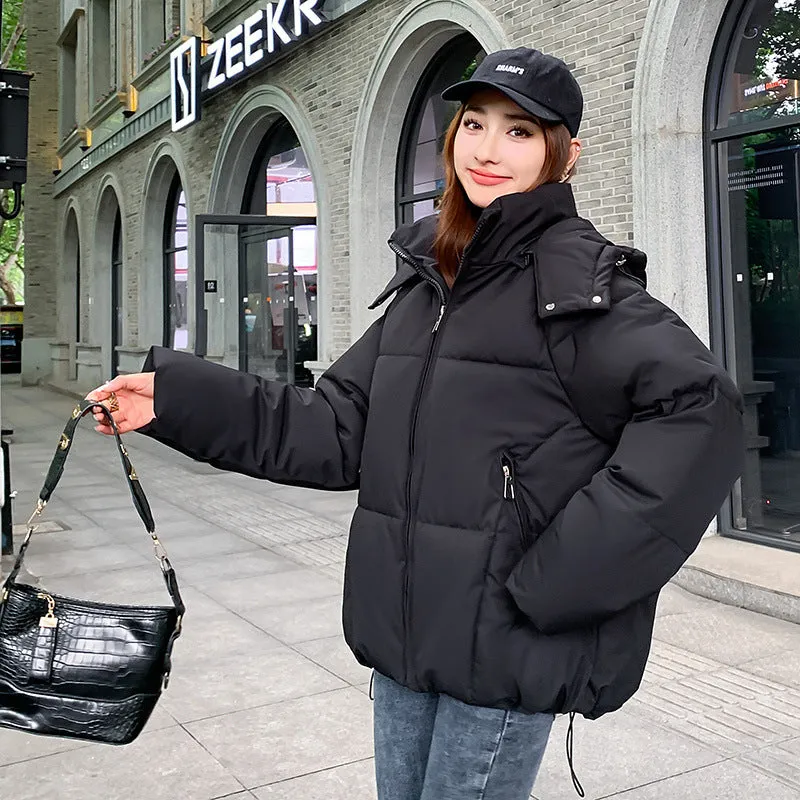 Hot Trade 2024 Winter New Korean Edition Women's Short Down Padded Jacket Thickened Hooded Women's Padded Jacket Student Padded Jacket