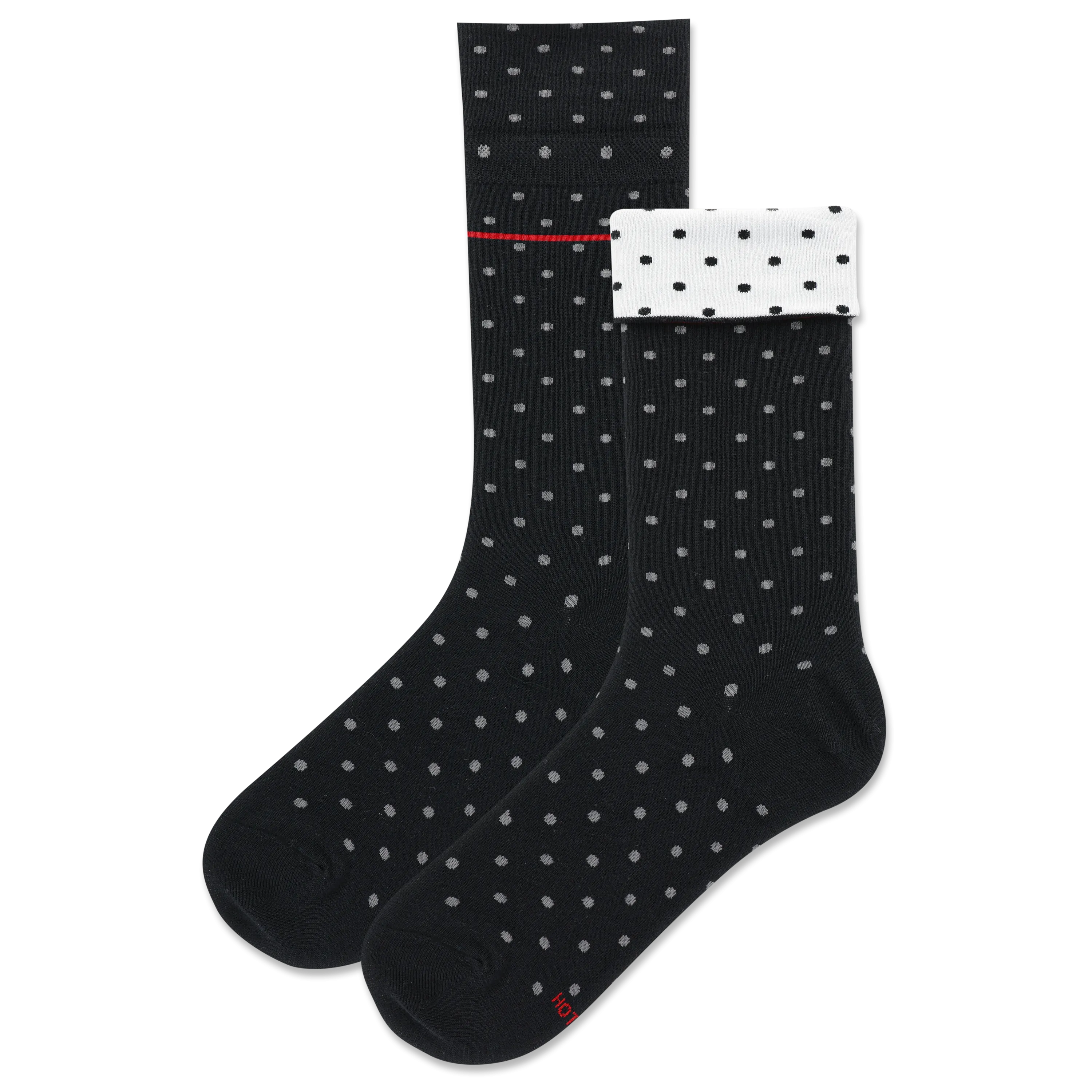 HOTSOX Women's Double Dot Turn Cuff Socks