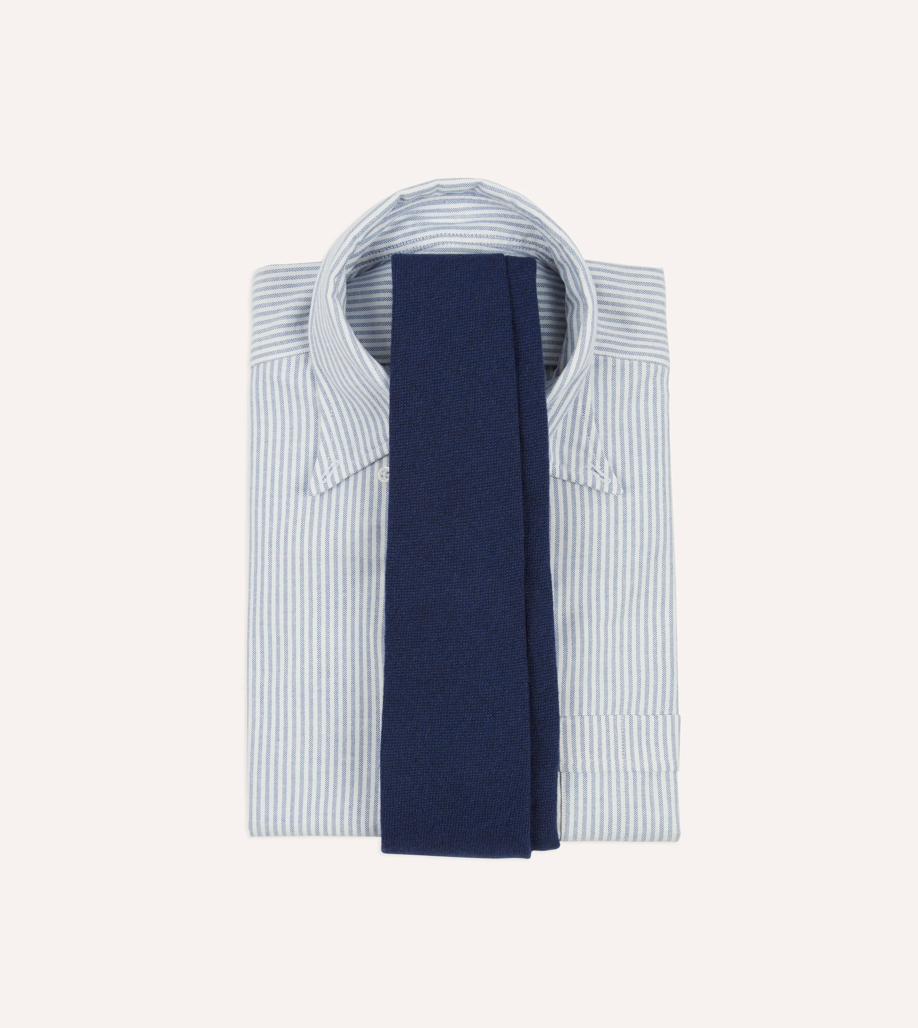 Indigo Pure Cashmere Solid Tipped Tie