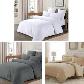 iSleep Solid Color 100% Cotton Quilt Cover Set (Various Colors)