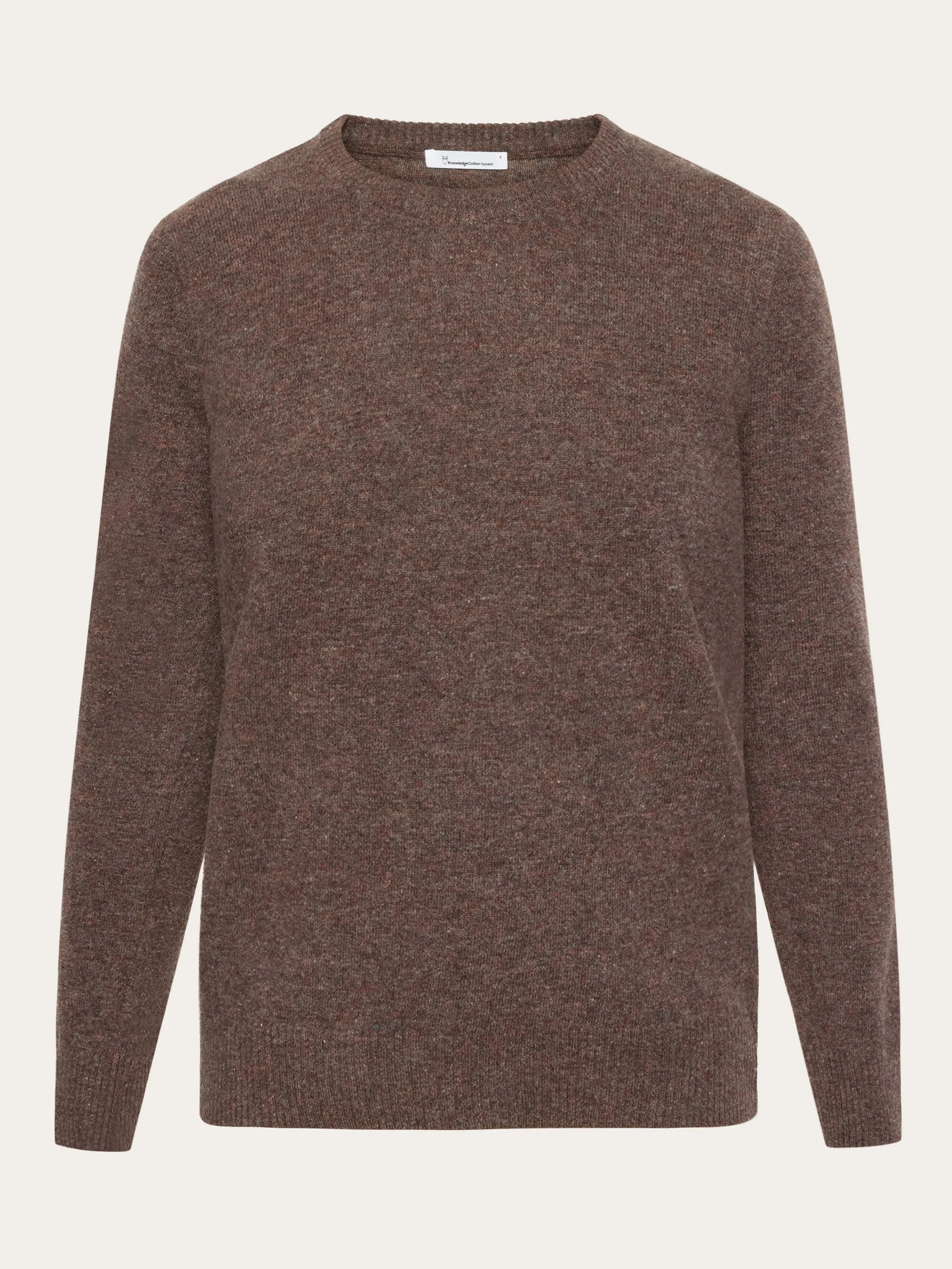 Lambswool crew neck - Demitasse (brown)