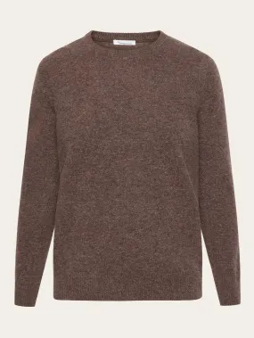 Lambswool crew neck - Demitasse (brown)