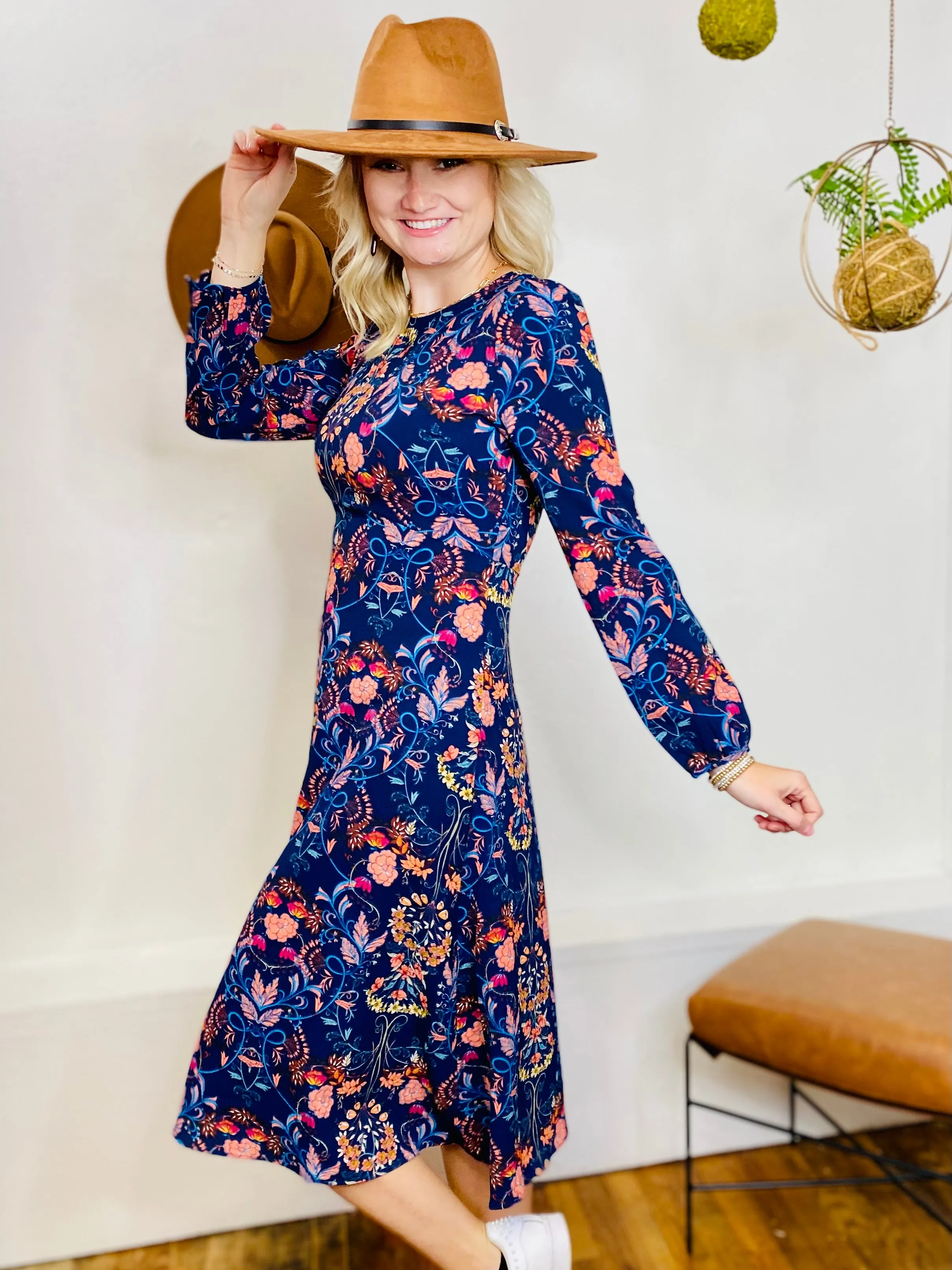 Madeline Floral Midi Dress