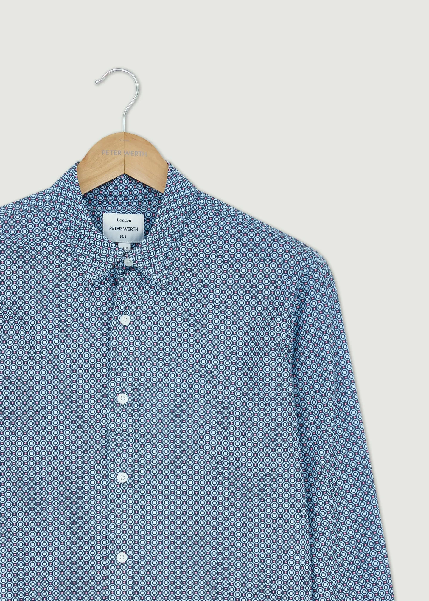 Marne Long Sleeve Shirt - Navy/Blue