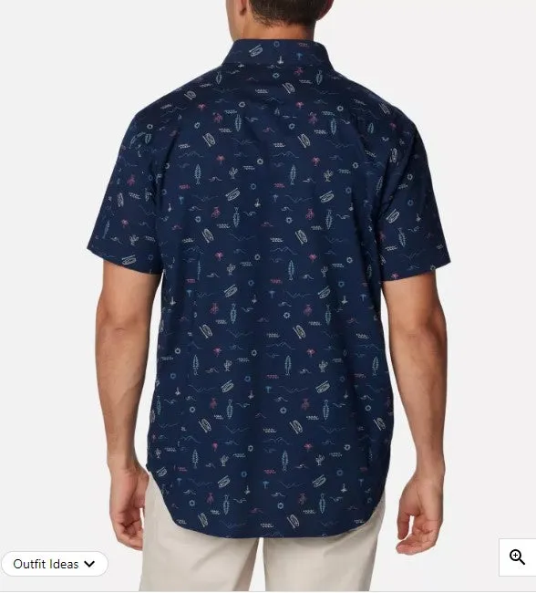 MEN'S RAPID RIVER SHORT SLEEVE SHIRT - COLLEGIATE NAVY EXPLORER