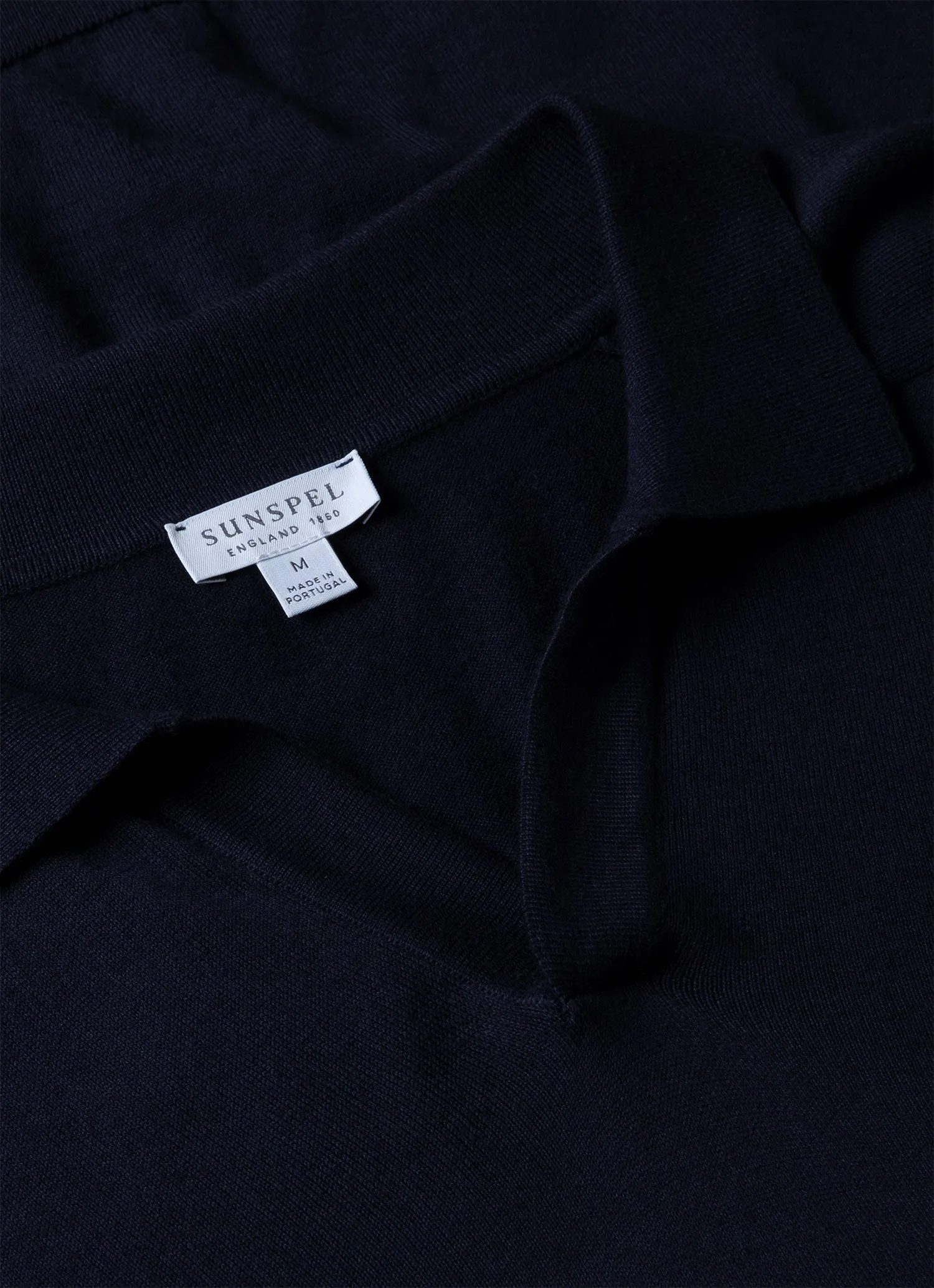 Men's Sea Island Cashmere Polo Shirt in Navy