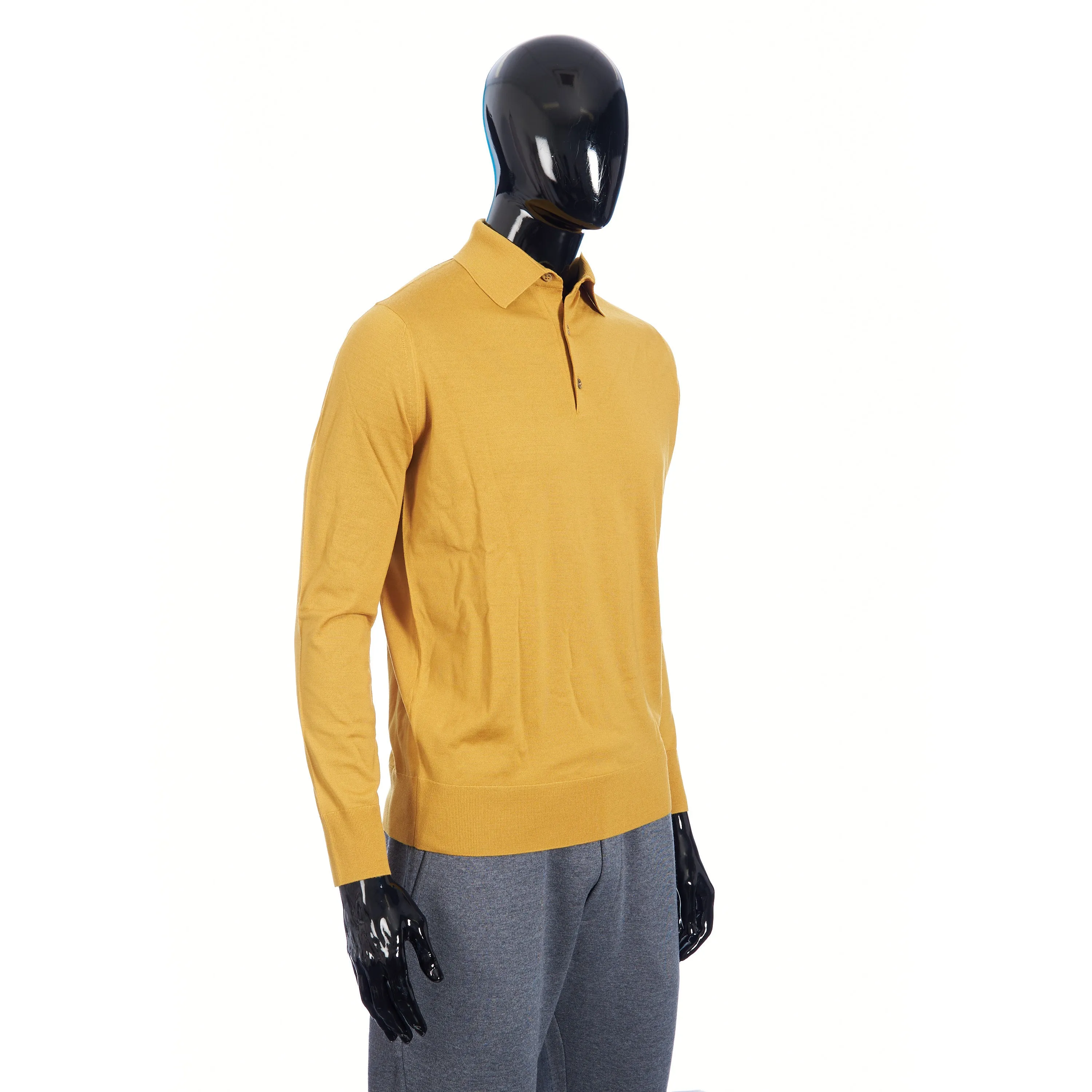 MI Polo Shirt In Moroccan Yellow Wish Wool