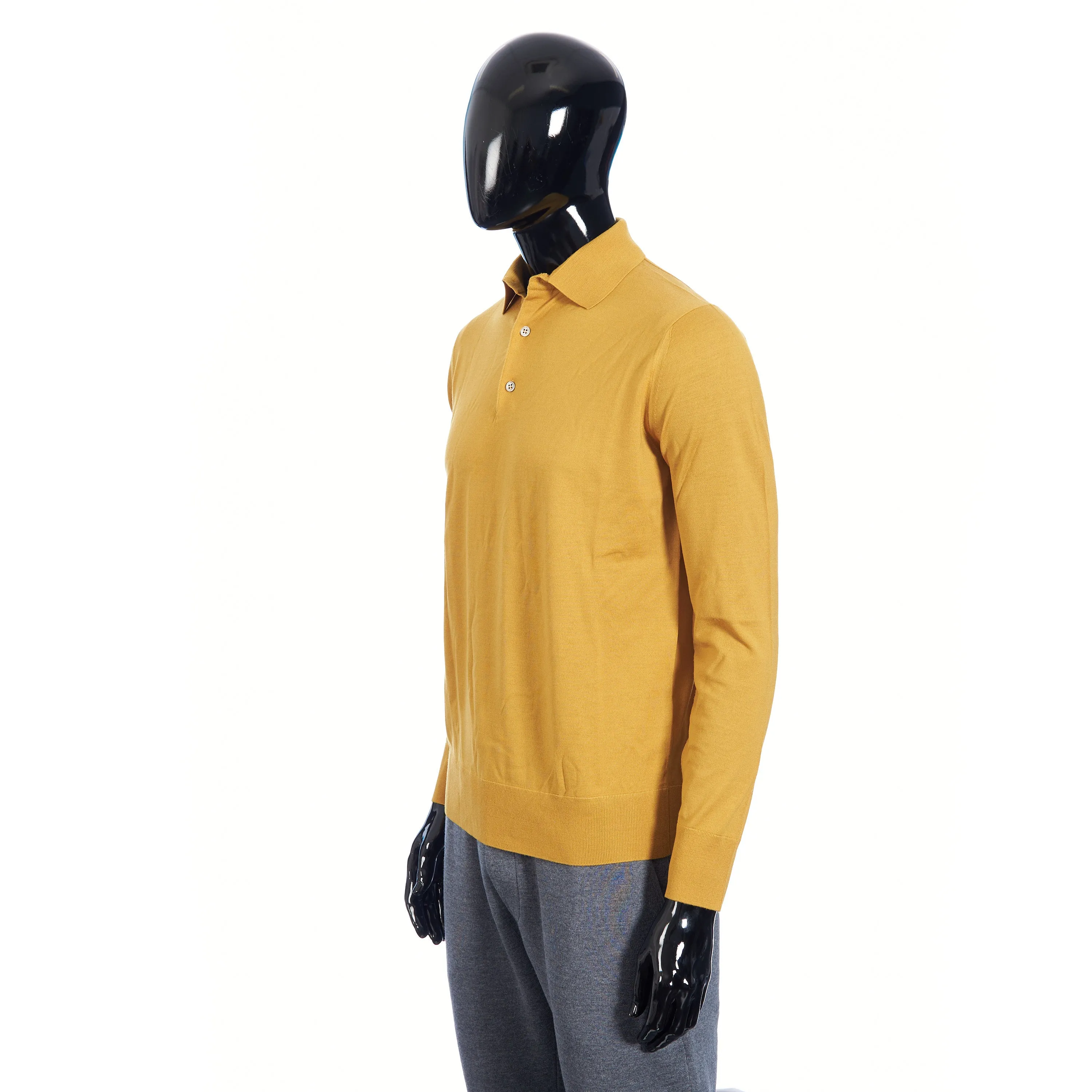 MI Polo Shirt In Moroccan Yellow Wish Wool