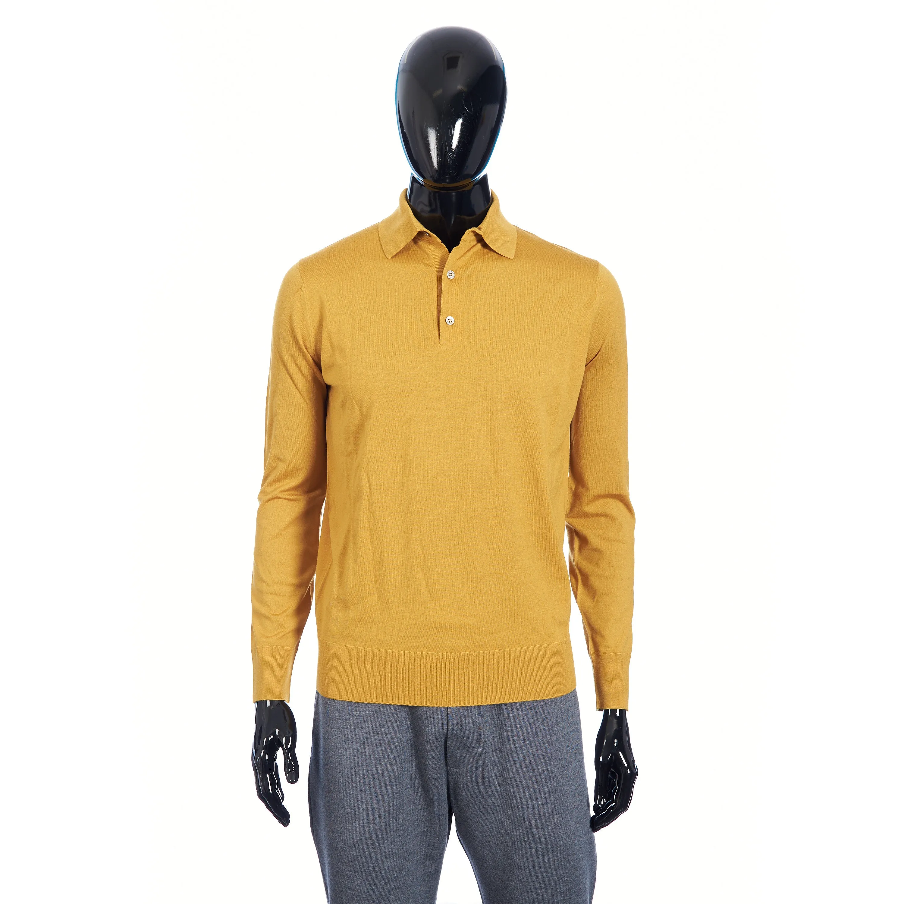 MI Polo Shirt In Moroccan Yellow Wish Wool