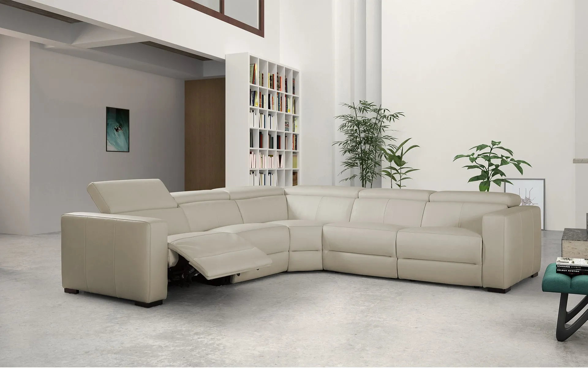 Mirage Reclining Sectional With Adjustable Headrest