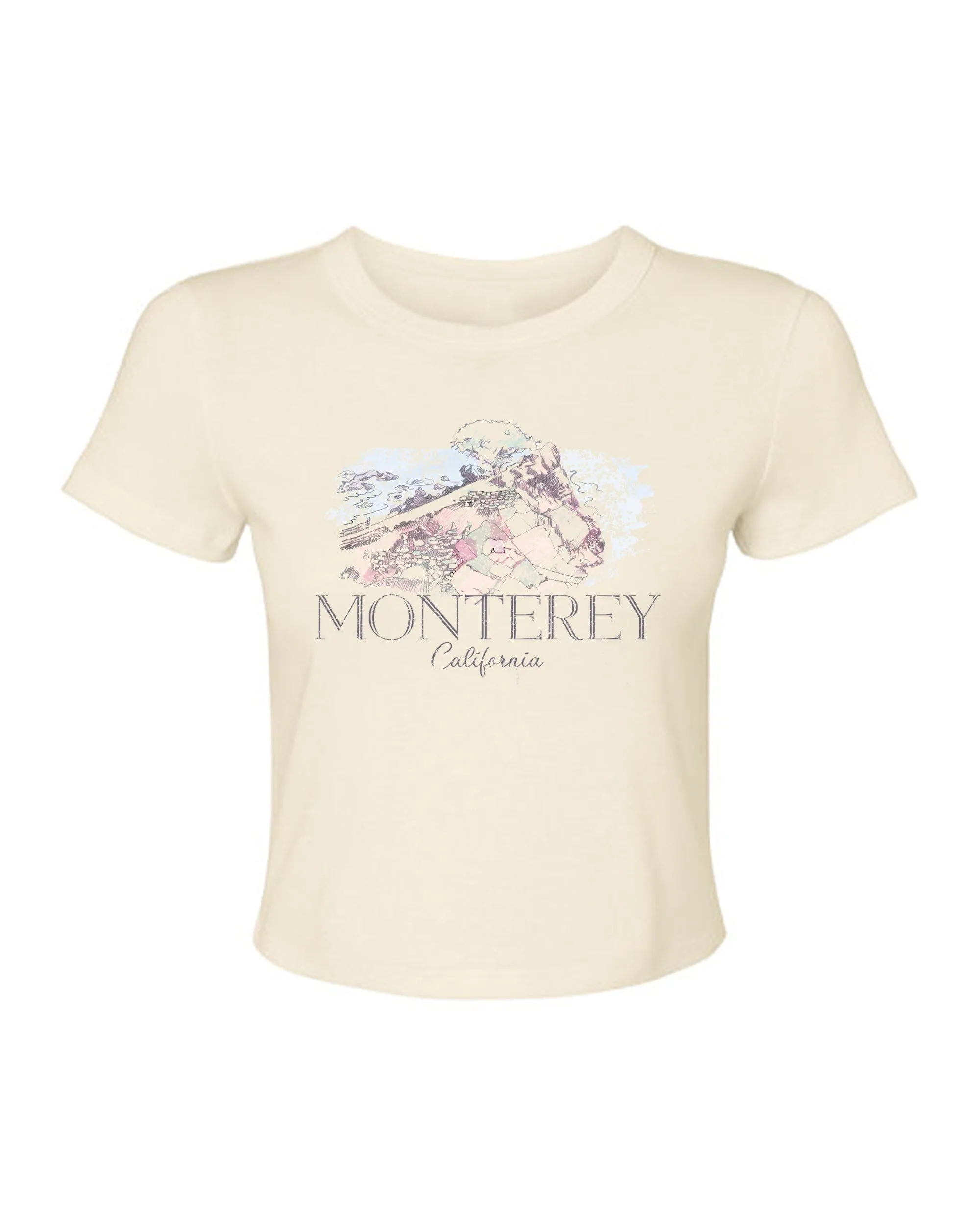 Monterey Off White Micro Cropped Tee