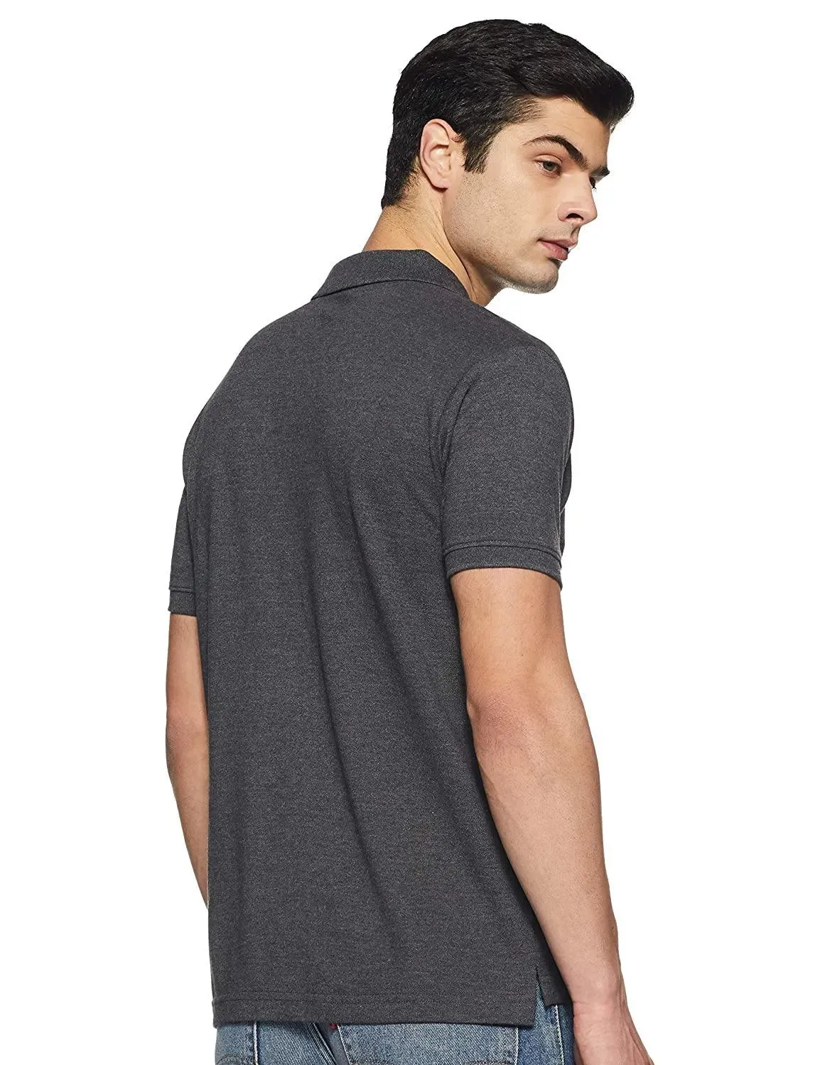 ONN Men's Cotton Polo T-Shirt (Pack of 2) in Solid Black Melange-Wine colours