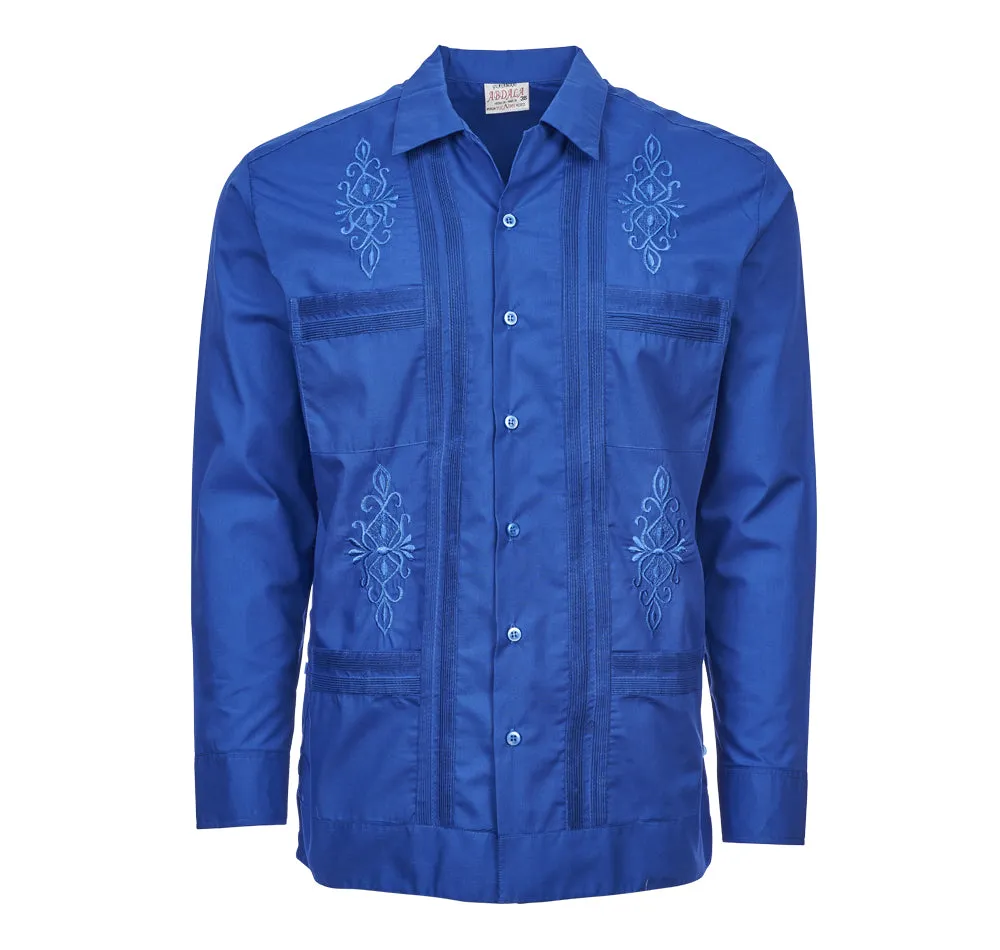 Original Guayabera - Men's Long Sleeve | 4 Pockets | Polyester-Cotton Blend