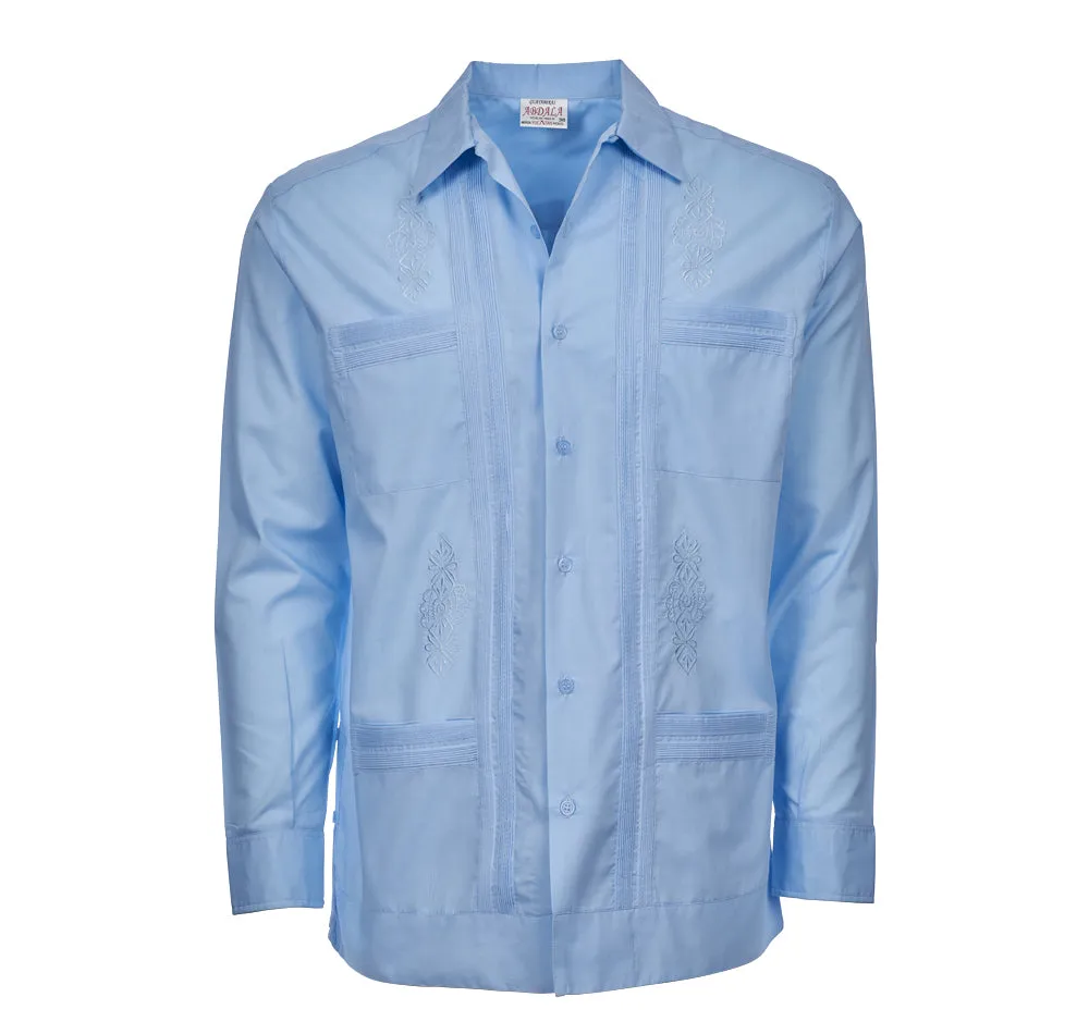 Original Guayabera - Men's Long Sleeve | 4 Pockets | Polyester-Cotton Blend