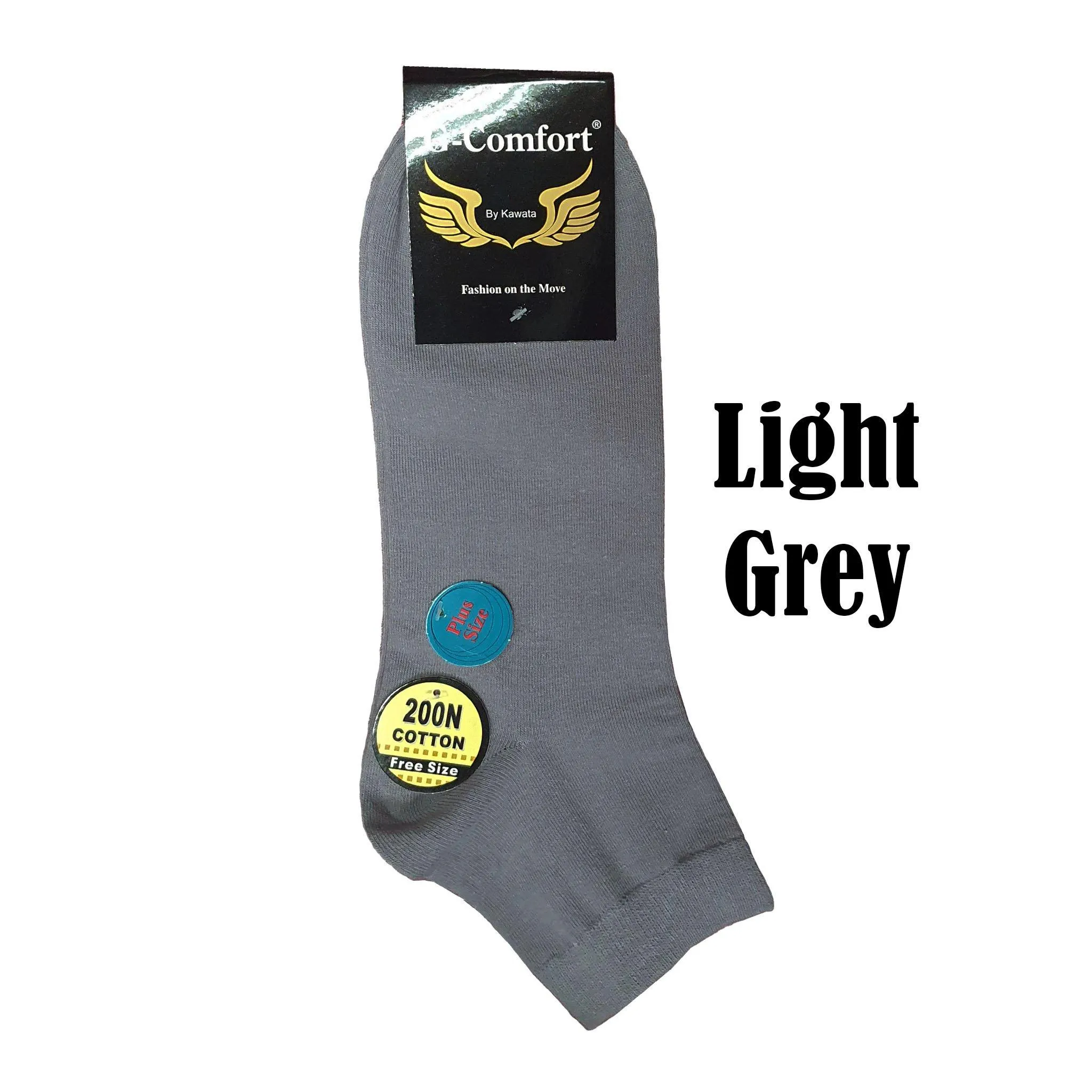 Plus Size Quarter Thin Cotton Socks