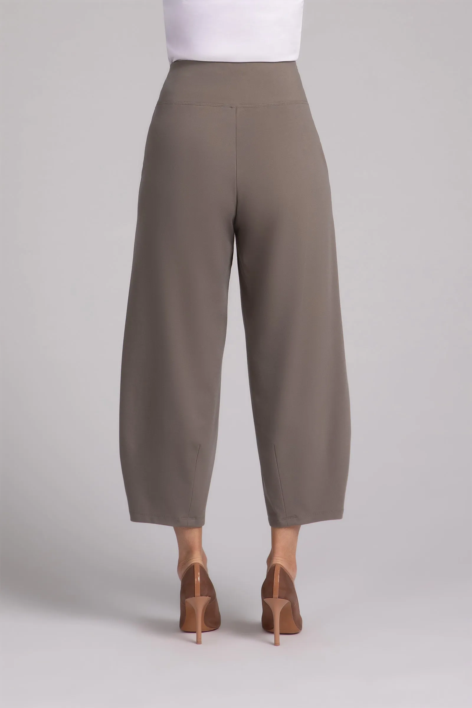 Ponte Narrow Lantern Pant | Taupe