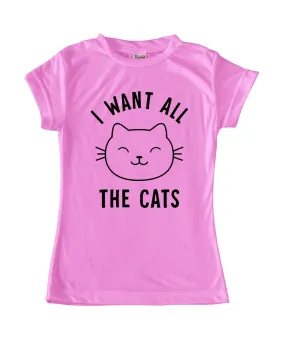 "I want all the cats" Fitted Tee