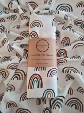 Rainbow Double Gauze Cotton Swaddle (Pre order - Dispatches in 10 - 12 days)