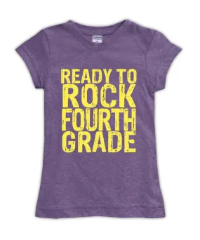 'Ready to Rock Fourth Grade' Fitted Tee