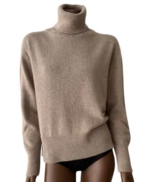 Recycled Cashmere airy turtleneck in ash