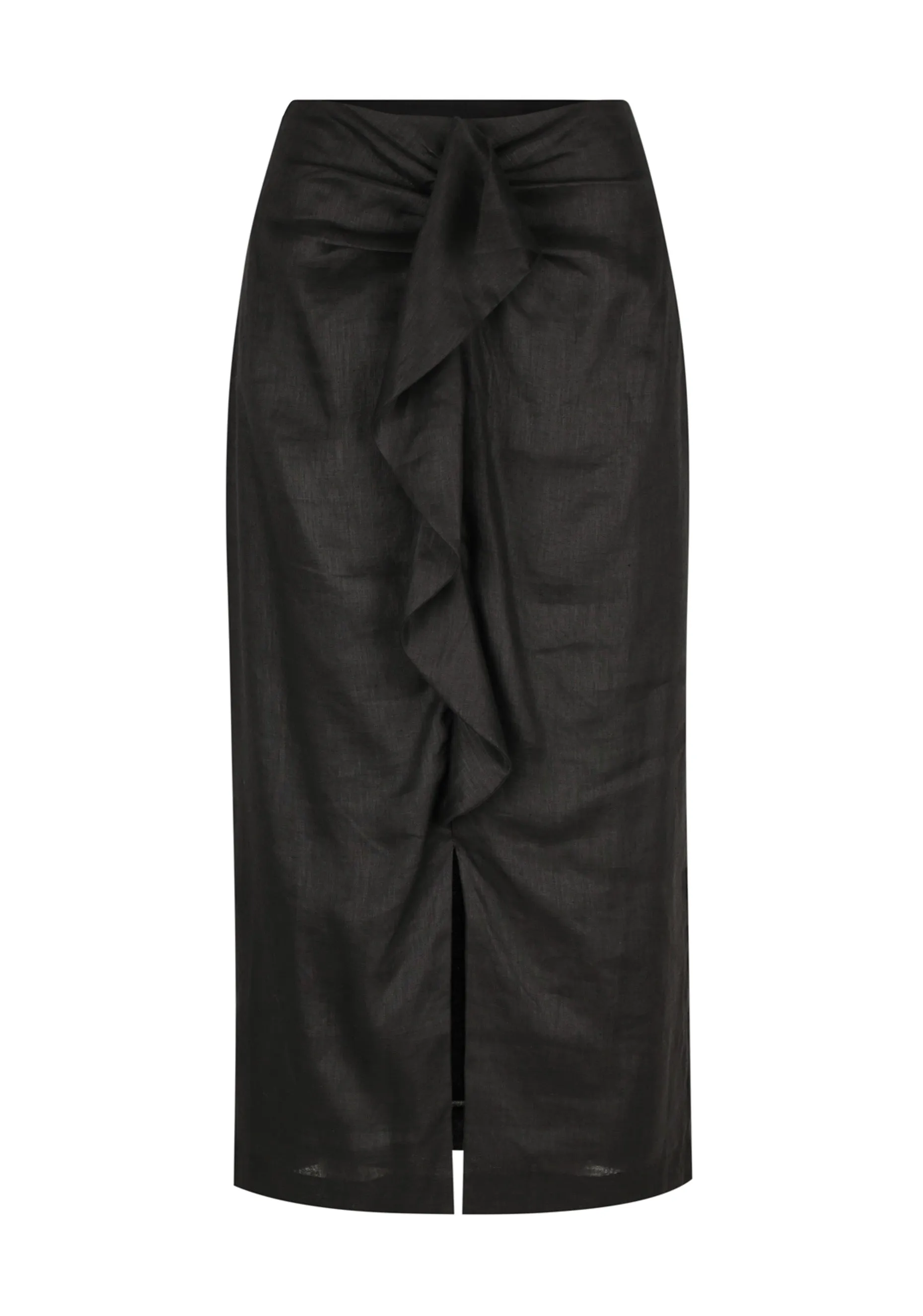 Savasi Linen Skirt_Black