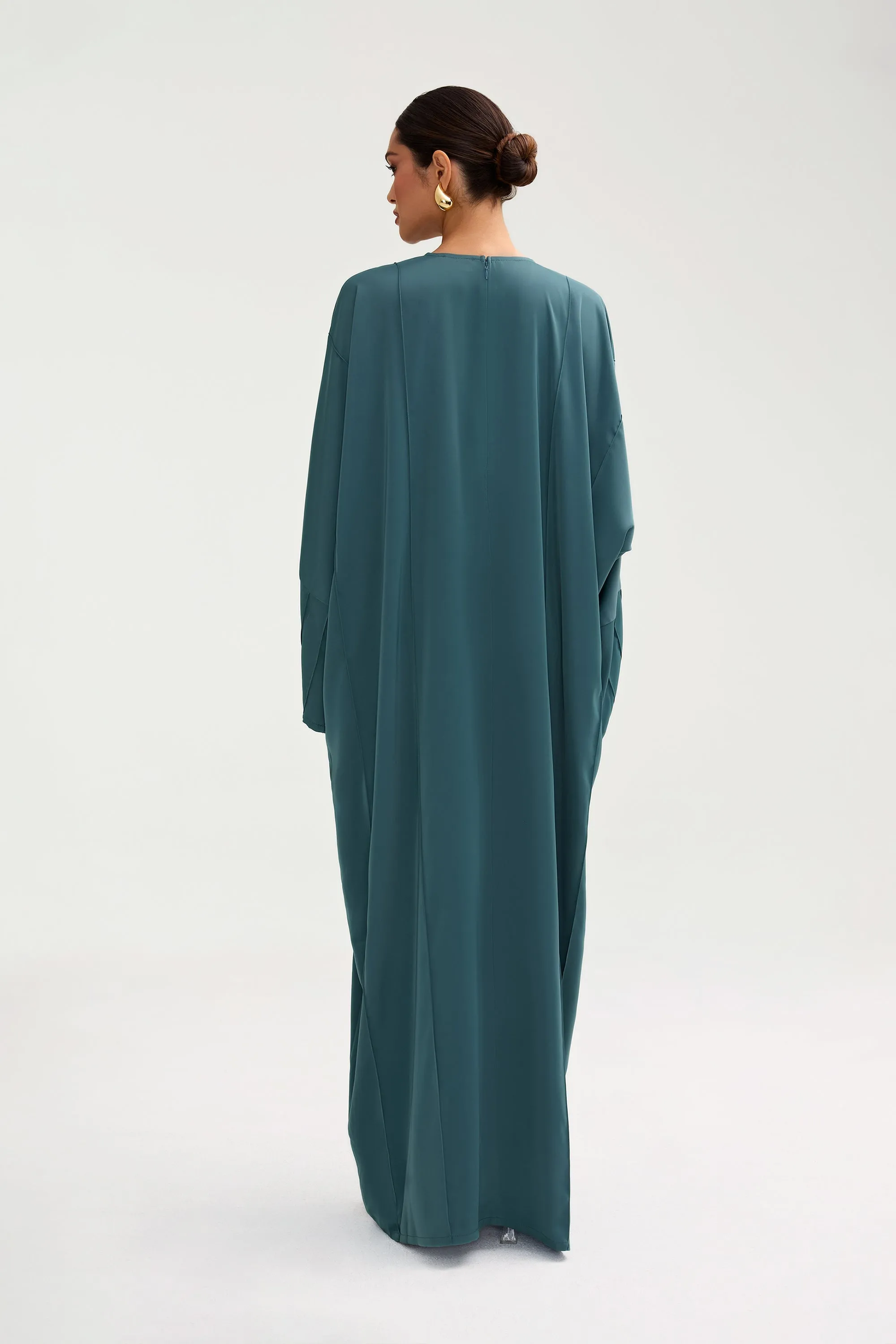 Sidrah Satin Kaftan - Teal