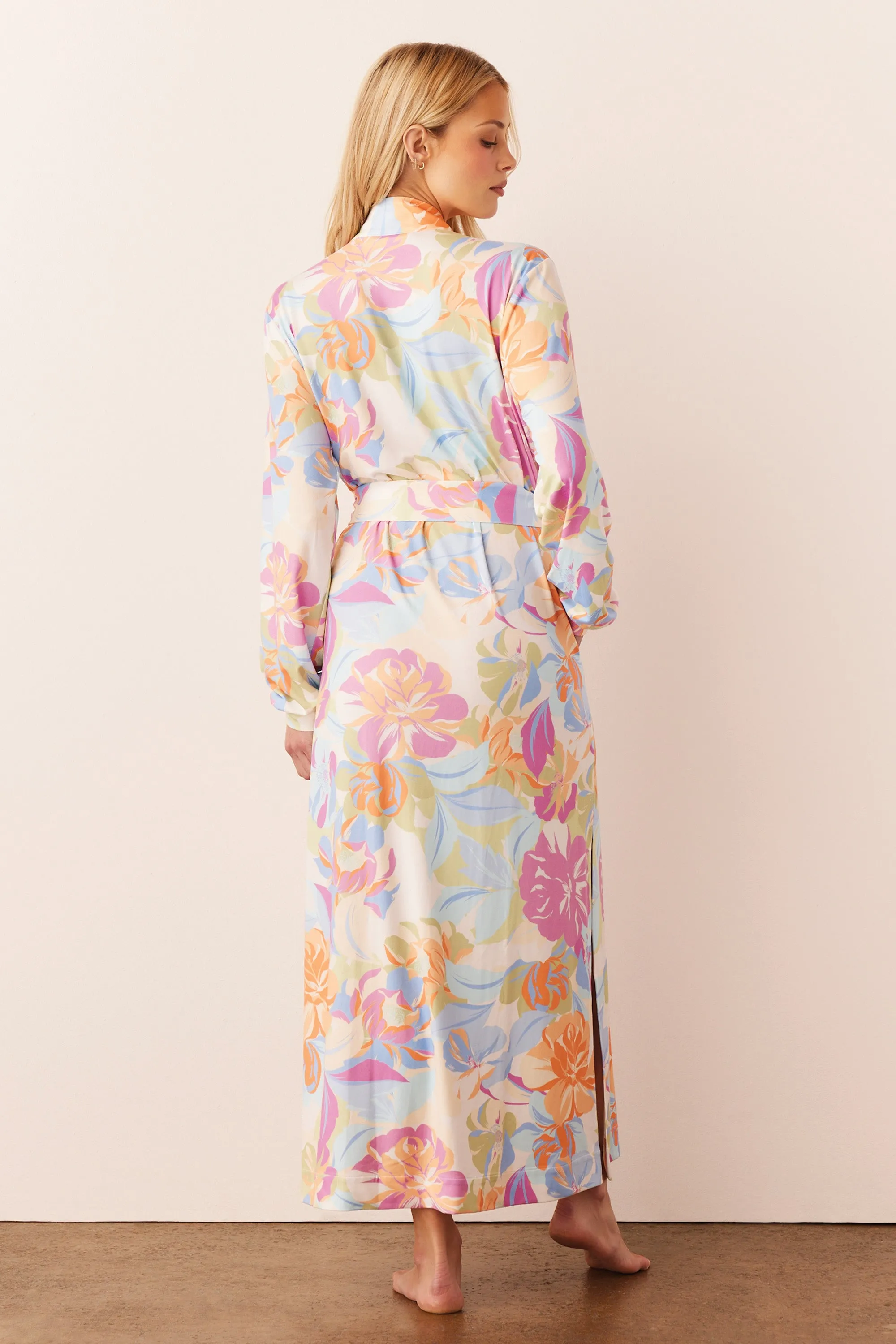 Skyler Banded Long Robe | Dreamscape