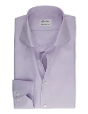 Textured Lavender Twill Shirt | Fitted