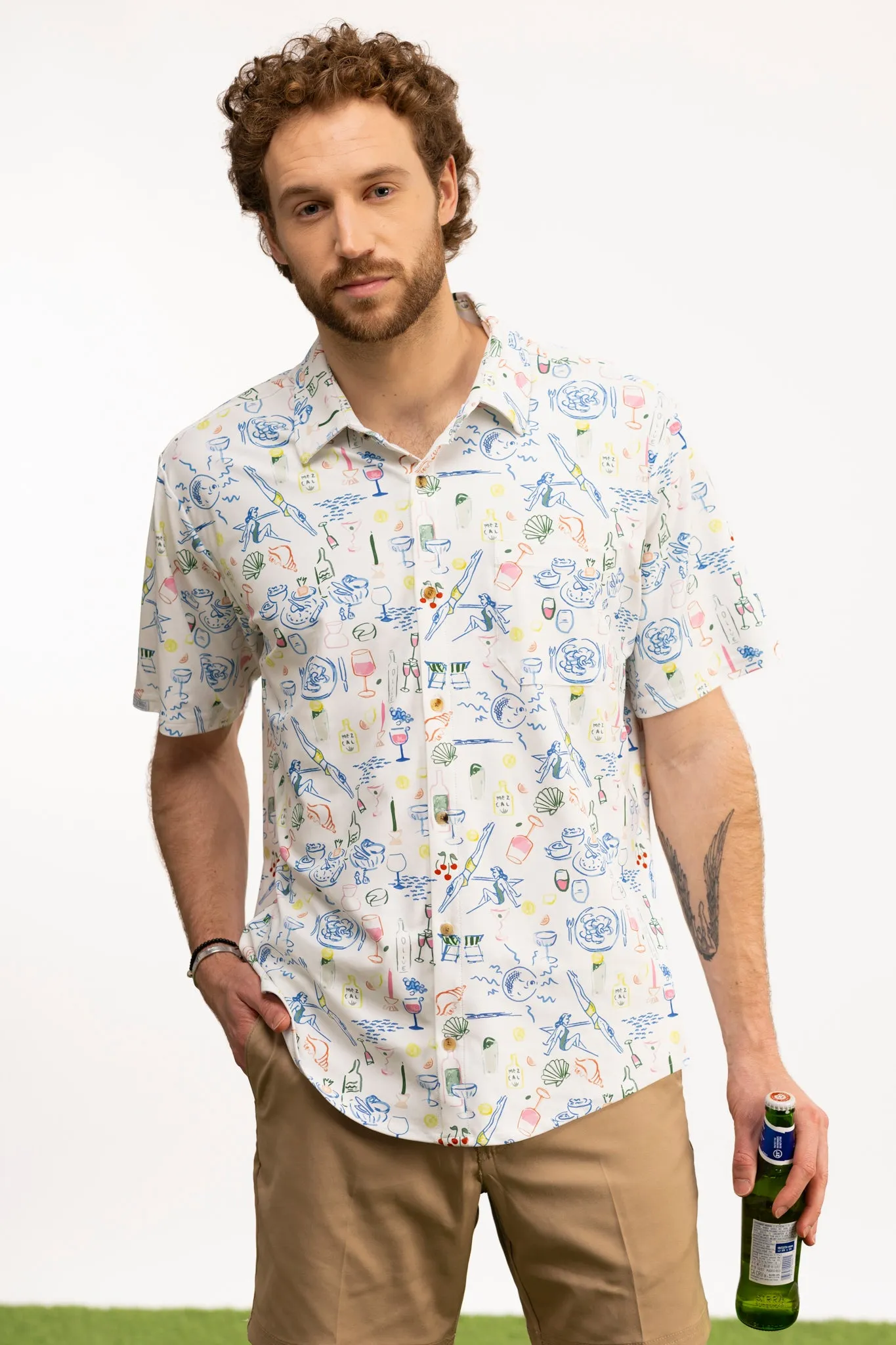 The Boatyard Button Down - Rowdy Riviera Multi