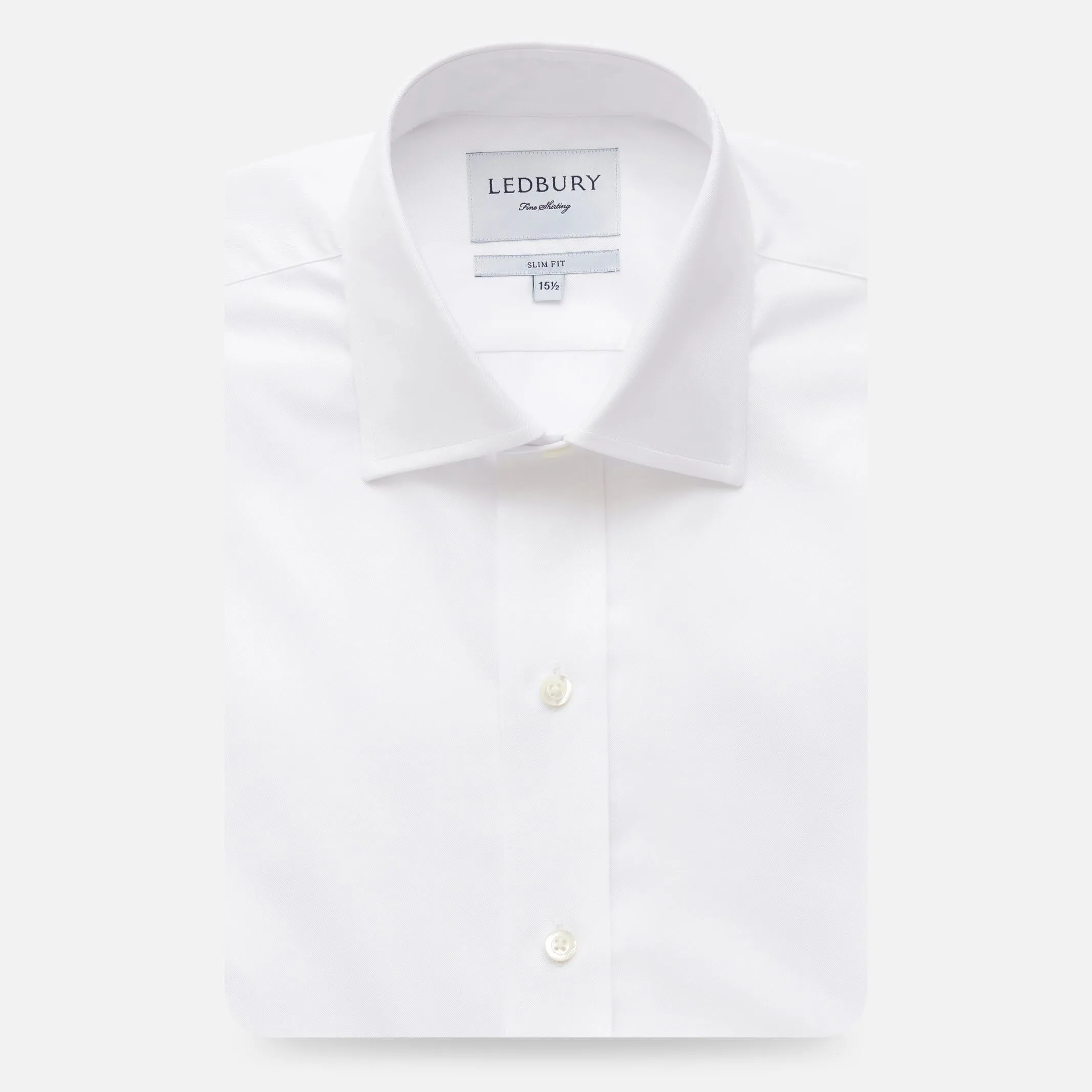 The White Fine Twill Mid-Spread Dress Shirt